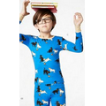 Blue Cats & Dogs Stretch Tween's Long Sleeve 2 Piece Pajamas